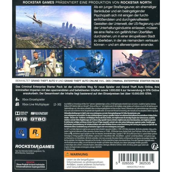 Grand Theft Auto V (Premium Edition) - Konsole XBox One