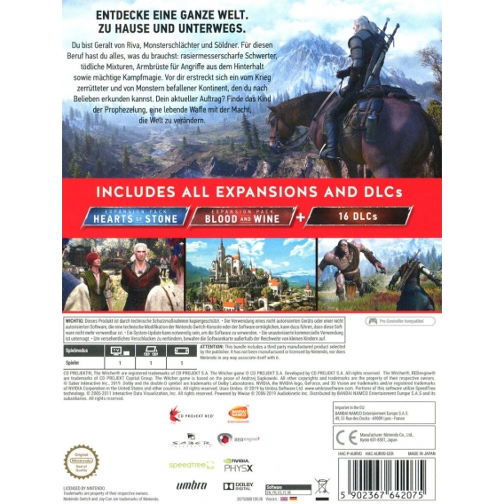 The Witcher 3: Wild Hunt - Complete Edition - [Nintendo Switch] [video game]