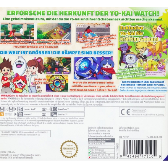 YO-KAI Watch 2: Kräftige Seelen inkl. Medaille 3DS