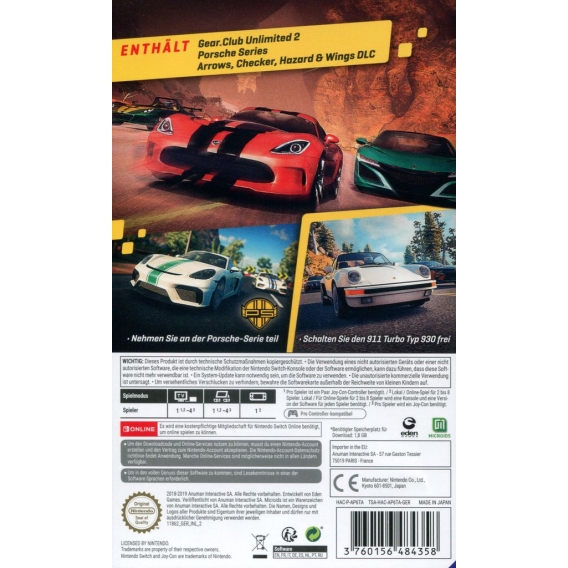 Gear Club Unlimited 2 - Porsche Edition - Nintendo Switch