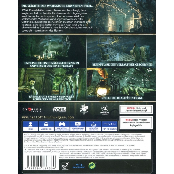 Call of Cthulhu - Konsole PS4