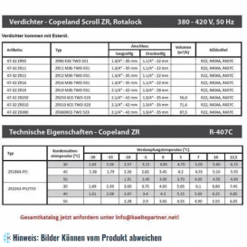 More about Kompressor Copeland Scroll ZR16M3E-TWD 551, R407C, 380-420V