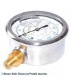 Manometer 60 mm, Niederdruck, ölgefüllt, 60mm, R134a, R404a, R407, Anschluß 1/8" NPT radial