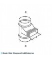 Flachkanal Abzweig strömmungsgünstig NW125x140 mm Wohnraumlüftung Flachkanäle