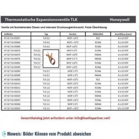 More about Thermostatisches Expansionsventil Honeywell, TLK- 1,0； R134a, MOP +15°C