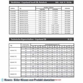 More about Kompressor Copeland Scroll ZB26KCE-TFD-551, R404A, 380-420V