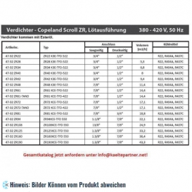 More about Kompressor Copeland Scroll ZR42K3E-TFD 522, R407C, 380-420V