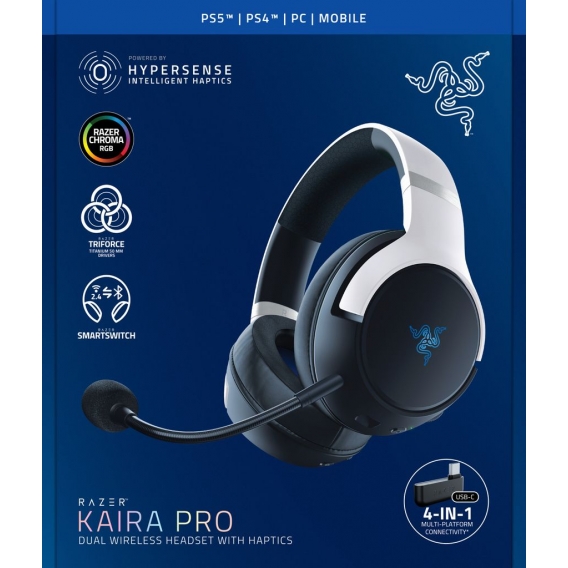 Razer Kaira Pro Hypersense  WL PS5 wh/bk | RZ04-04030100-R3M1