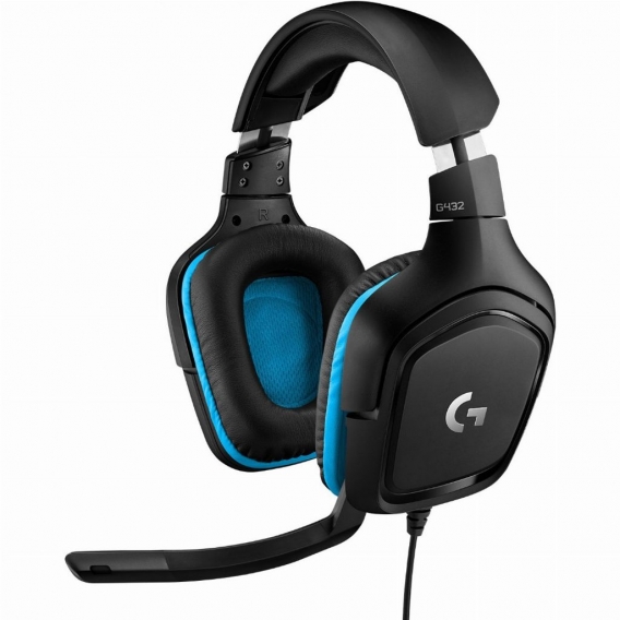 Logitech G G432 - Kopfhörer - Kopfband - Gaming - Schwarz - Blau - Binaural - 7.1 Kanäle