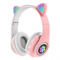 Wireless Bluetooth Headset Glühende Katze Ohr Kopfhörer Stereo Musik Kopfhörer mit Mic Einstellbare Stirnband Kopfhörer für Desk