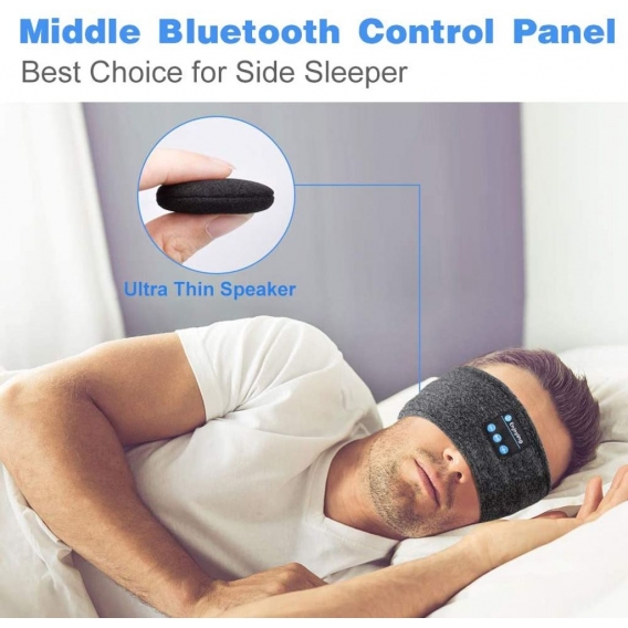 Schlafkopfhörer Bluetooth - Schlaf Kopfhörer Bluetooth 5.0 Personalisierte Geschenke Sleepphones mit Ultradünnen HD Stereo Lauts