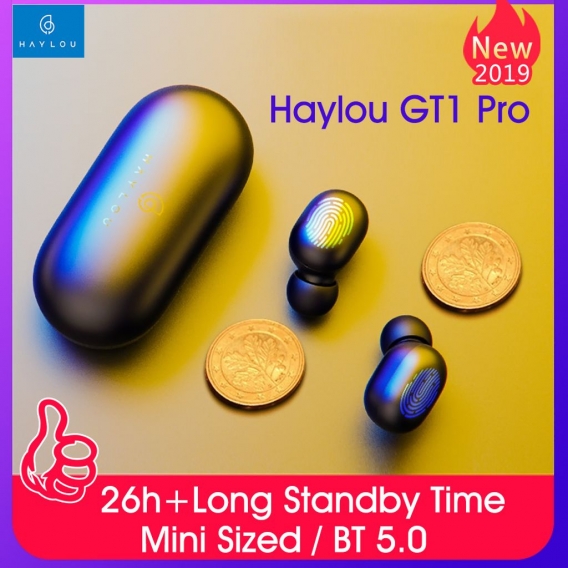 Xiaomi Haylou GT1 Pro TWS Drahtlose Kopfhoerer Fingerabdruck-Touch-Ohrhoerer BT 5.0 AAC DSP Rauschunterdrueckung Binauraler Anru