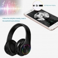 Kabelloser Over-Ear-Kopfhörer, Bluetooth Kopfhörer mit Mikrofon und LED-Licht,Funkkopfhörer für Wireless Headset für Handys Tabl