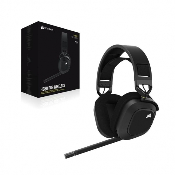 Corsair HS80 RGB WIRELESS Premium-Gaming-Headset Dolby Atmos PS4 PS5 PC Carbon