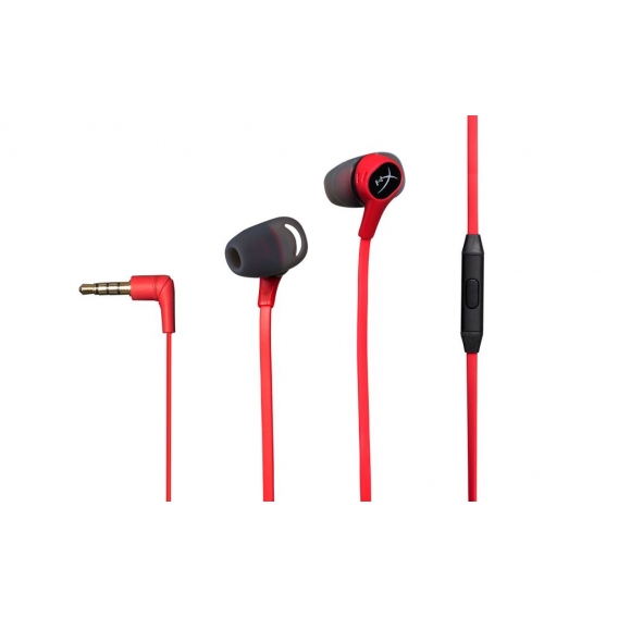 HyperX Cloud Earbuds, Verkabelt, im Ohr, Binaural, Im Ohr, 20 - 20000 Hz, Schwarz, Rot