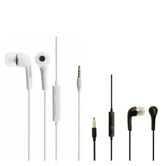 Stereo In-Ear Kopfhörer Headset Earphones EHS64AV für Samsung Galaxy S7 S8 S9 S10 S20: schwarz