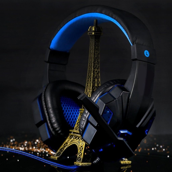 Durable Stereo Gaming Headset LED Lichtkopfhoerer mit Mikrofon Für Gamer