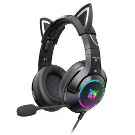 More about ONIKUMA K9 3,5 mm kabelgebundenes Gaming-Headset Abnehmbare Cat Ears-Kopfhoerer Rauschunterdrueckung E-Sports-Kopfhoerer mit Mik