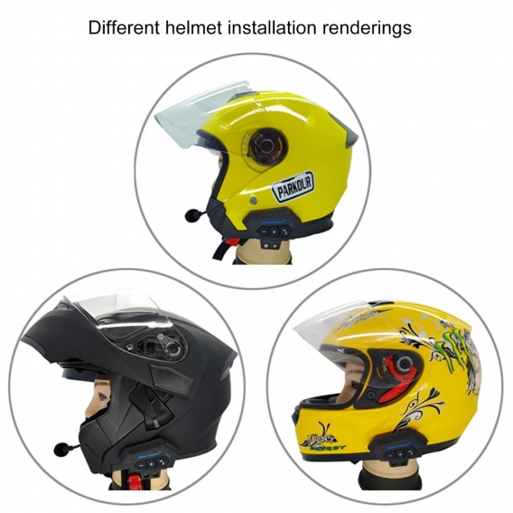 Motorradhelm-Kopfhörer Bluetooth 4.0 + EDR Headset Drahtlose Helm-Kopfhörer Freisprecheinrichtung mit Mikrofon Musikanrufsteueru