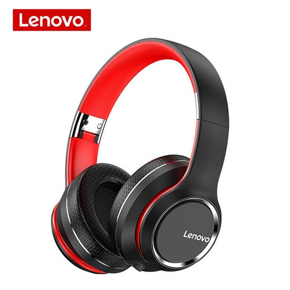 Lenovo HD200 Wireless BT Headset BT5.0 Geraeuschunterdrueckendes Stereo-Headset Faltbares Headphoe für Handy-PC Laptop Schwarz