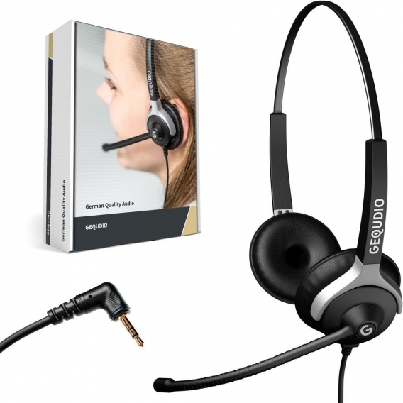 GEQUDIO Headset 2-Ohr mit 2,5mm Klinke