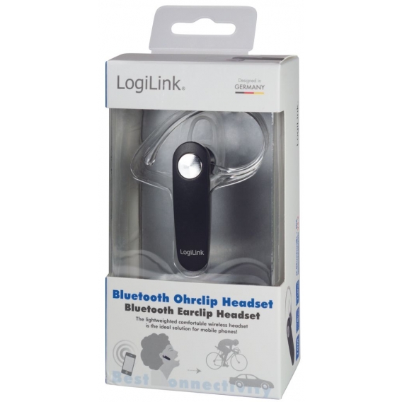 LogiLink Bluetooth 4.2 In-Ear Headset mit Ohrbügel schwarz