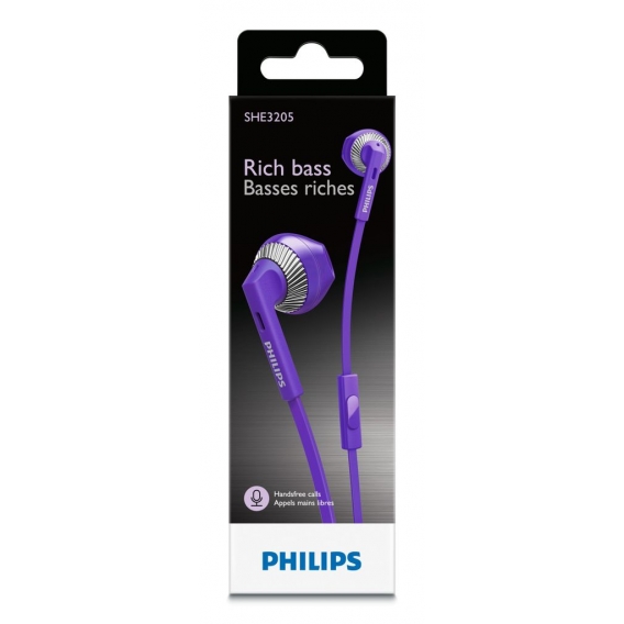 Philips SHE3205PP00 im Ohr Binaural Verkabelt Violett Mobiles Headset