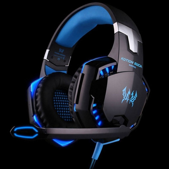 KOTION EACH G2000 Professionelles Gaming-Headset Stereo Headset mit Geräuschunterdrückung, Mikrofon und LED Licht, geeignet für 