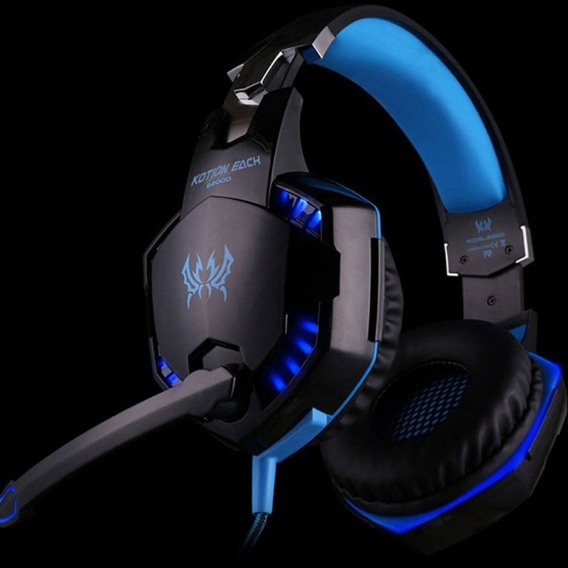 KOTION EACH G2000 Professionelles Gaming-Headset Stereo Headset mit Geräuschunterdrückung, Mikrofon und LED Licht, geeignet für 