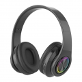 Bluetooth 5.0 kabelloses Headset mit Licht Schwarz