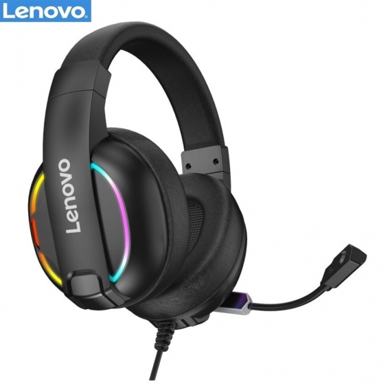 Lenovo HU75 Gaming RGB Beleuchtung Kopfhörer Headset mit Mikrofon kompatibel mit PS5 PS4 PC XBOX LAPTOP