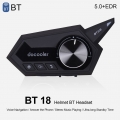 docooler Motorradhelm Headset Motorrad Drahtloser Bluetooth 5.0 Kopfhoerer mit Mikrofon Unterstuetzt den automatischen Anrufbean