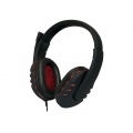 LogiLink USB Headset High Quality mit Mikrofon schwarz/rot