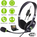 Gaming-Over-Ear-Headset USB Headset mit Mikrofon,Noise Cancelling Business Kopfhörer für WINDOWS PC-Laptop