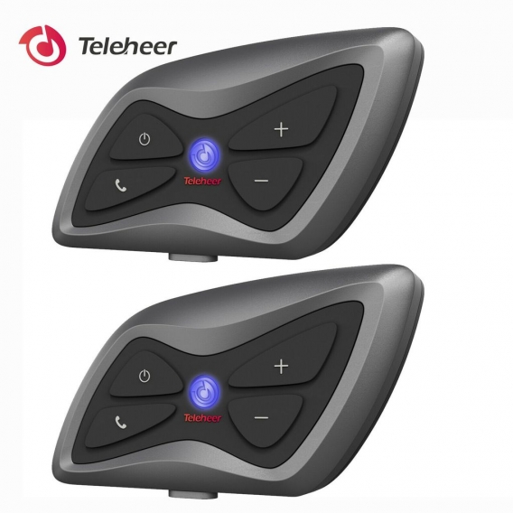 2-Pack T6 PLUS Motorrad Intercom 1500m Motorradhelm Bluetooth 5.1 Headset Interphone Motorrad-Kopfhörer Gegensprechanlage