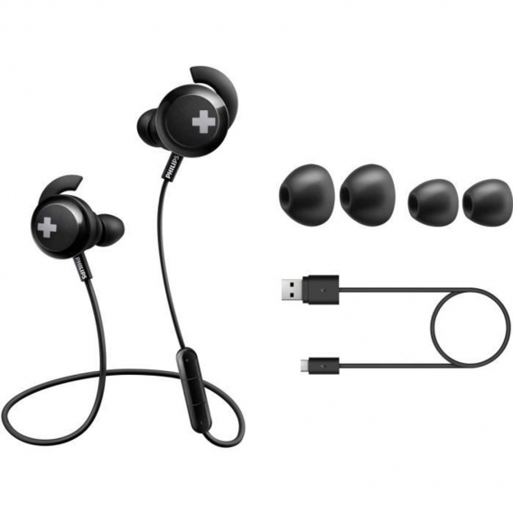 Philips SHB4305BK Bass+ In-Ear Bluetooth Kopfhörer schwarz