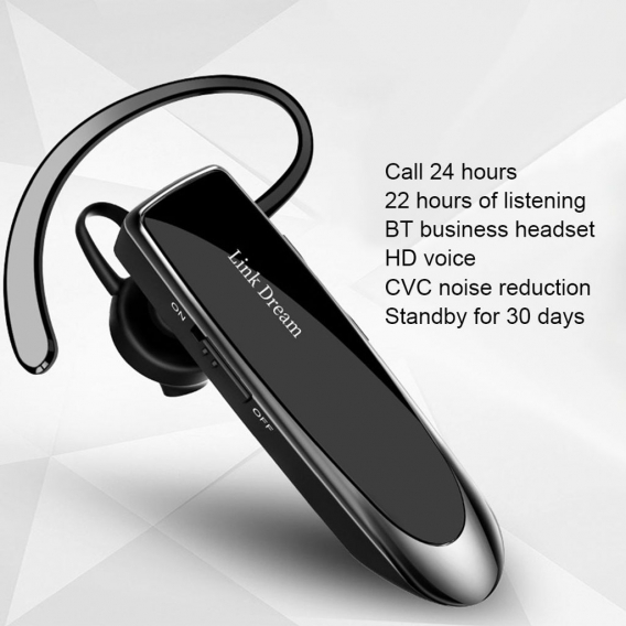 LINK DREAM LC-B41 Bluetooth 4.1 Kopfhörer In-Ear-Headset für drahtlose Kopfhörer Business mit Mikrofon Freisprecheinrichtung Ohr