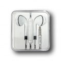 H-basics In-Ear Kopfhörer mit Kabel in Weiß - 3.5mm Klinkenanschluss, Leichte Ohrhörer mit Mikrofon und Lautstärkeregler