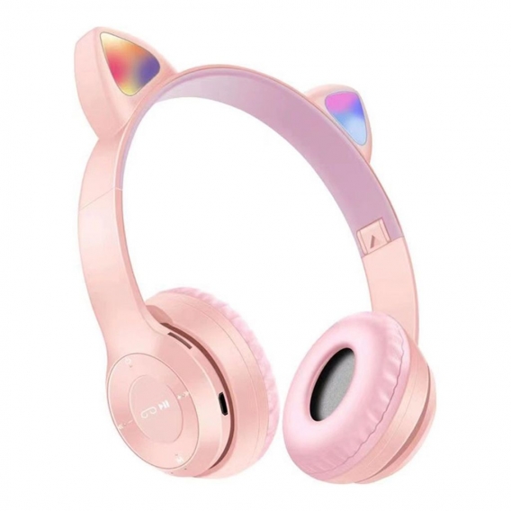 Katzenohr Kitty Headset Bluetooth Wireless Headsets integriertes Mikrofon Kopfhörer Geschenk für Mädchen Gaming Headset Katzenko