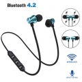 Magnetischer In-Ear-Stereo-Headset-Kopfhörer Drahtloser Bluetooth 4.2-Kopfhörer-Geschenk-Blau