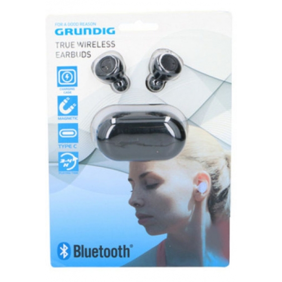 Grundig ohrhörer Bluetooth 7 cm Gummi schwarz 2-teilig