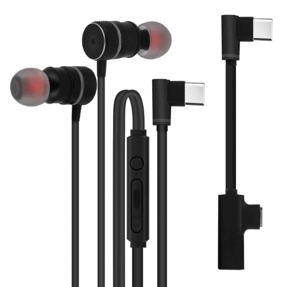 Gaming Kabelgebundene USB-C In-Ear Kopfhörer Magnetisch – Schwarz