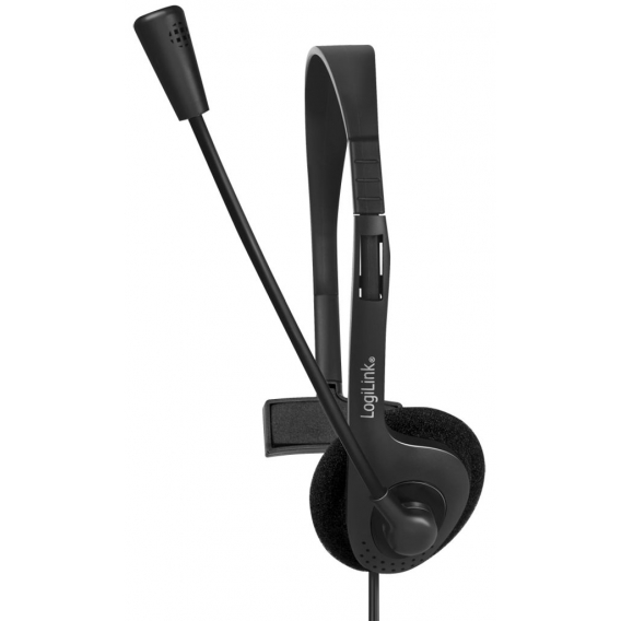 LogiLink Mono Headset mit Mikrofon 3,5 mm Klinkenstecker schwarz