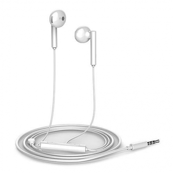 Huawei Earphones AM115 In-Ear Ohrhörer mit Fernbedienung und Mikrofon minijack 3,5 mm Anschluss in Weiss