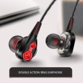 3,5 mm Moving Coil Eisen Universal In-Ear-Kopfhörer mit HiFi-Stereo-Musik-Headset,rot