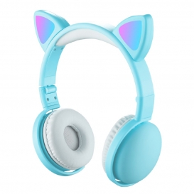 More about LED Cat Ear Kopfhörer RGB Farbe Bluetooth 5.0 Headsets, Noise Cancelling, faltbar mit Mikrofon für Erwachsene Kinder, Farbe: Grü