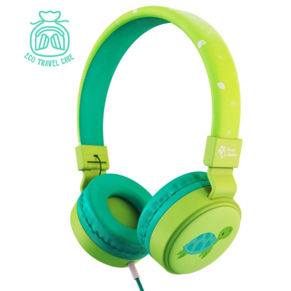 Planet Buddies Wired Headphones - Milo the Turtle - Grün