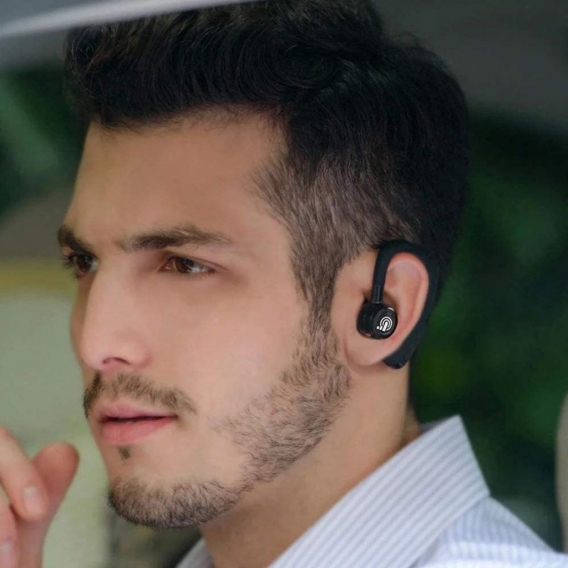 Bluetooth-Ohrhörer Drahtloses monaurales Business-Headset Voice Answer in Ear Ohrhörer zum Fahren mit laufendem Akku Noise Cance