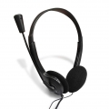 3,5 mm kabelgebundener Over-Ear-Kopfhörer,Stereo-Headset mit Mikrofon für PC-Laptop,Schwarz