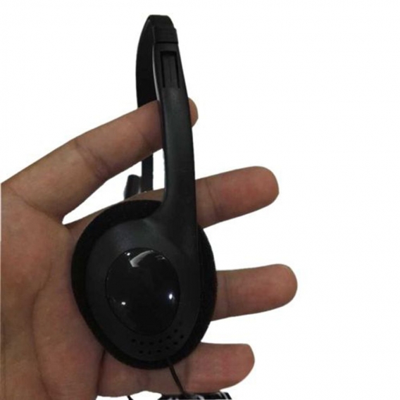 3,5 mm kabelgebundener Over-Ear-Kopfhörer,Stereo-Headset mit Mikrofon für PC-Laptop,Schwarz